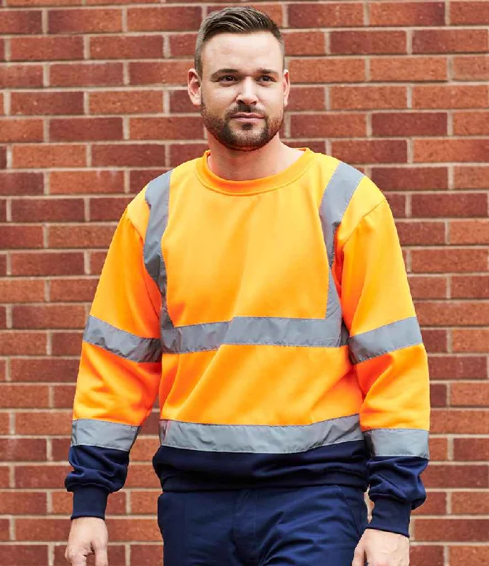 Portwest Hi-Vis Two Tone Sweatshirt | Orange/Navy