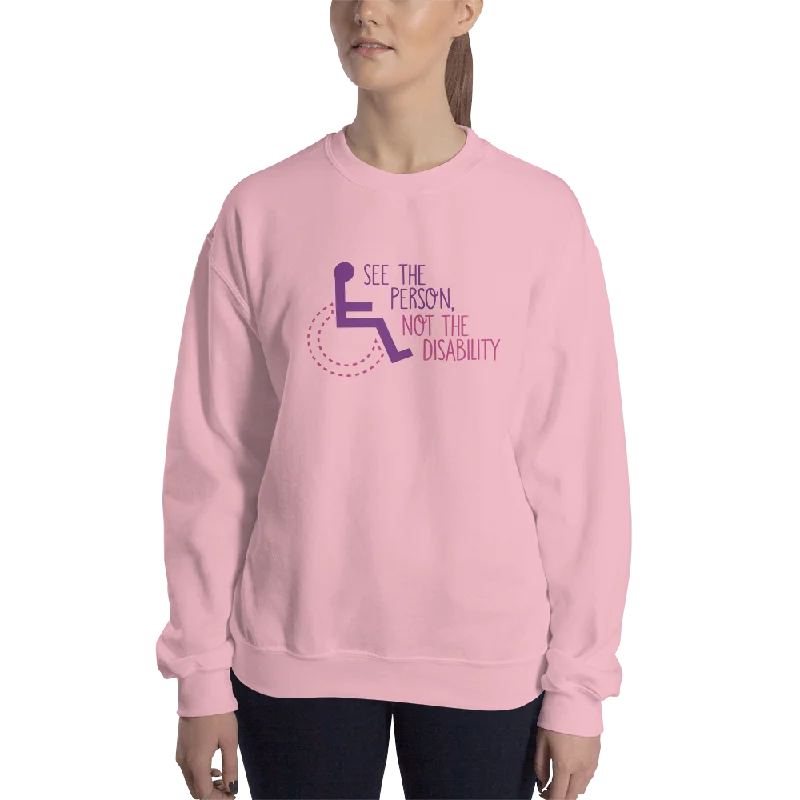 See the Person, Not the Disability (Women's Design, Light Color Sweatshirts)