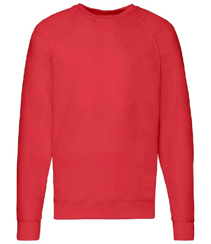 Fruit of the Loom Lightweight Raglan Sweatshirt | Red