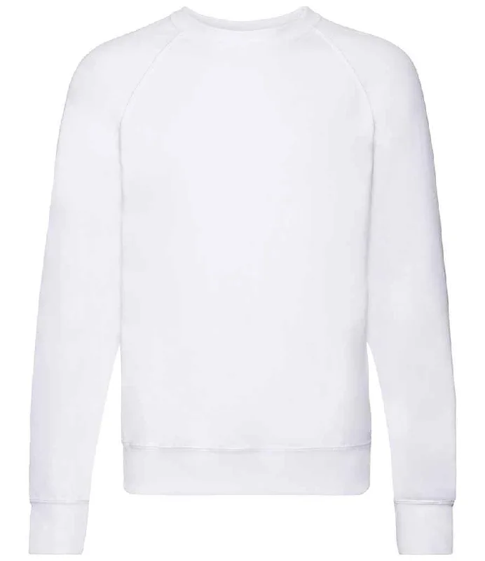 Fruit of the Loom Lightweight Raglan Sweatshirt | White