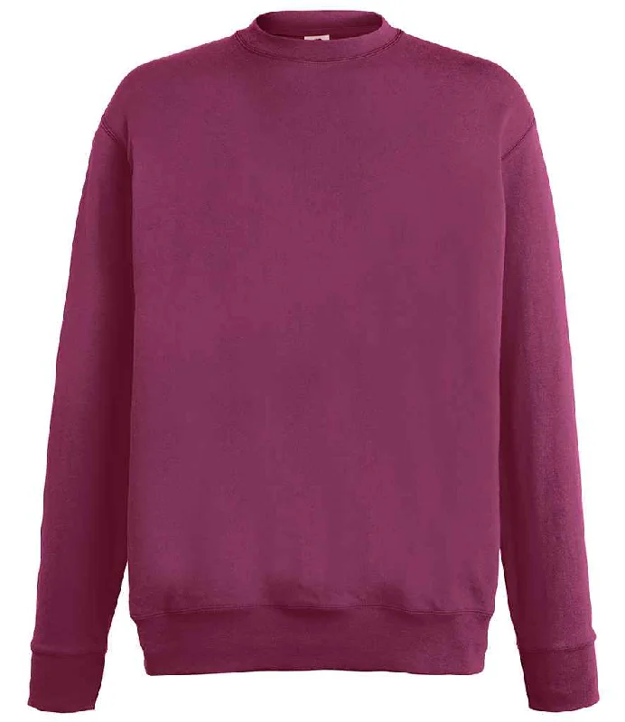 Fruit of the Loom Lightweight Drop Shoulder Sweatshirt | Burgundy