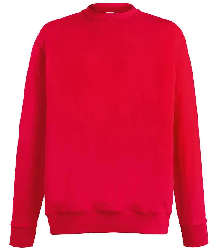 Fruit of the Loom Lightweight Drop Shoulder Sweatshirt | Red