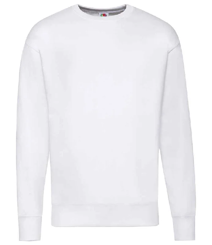 Fruit of the Loom Lightweight Drop Shoulder Sweatshirt | White