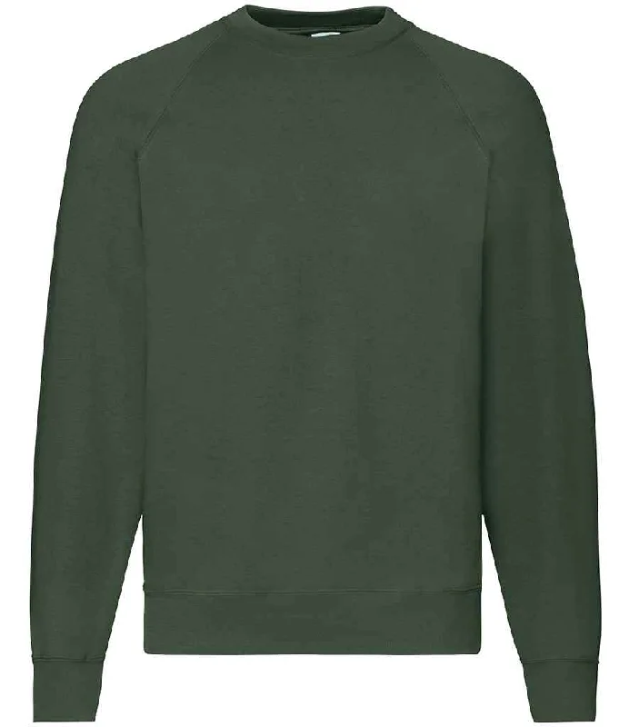 Fruit of the Loom Classic Raglan Sweatshirt | Bottle Green