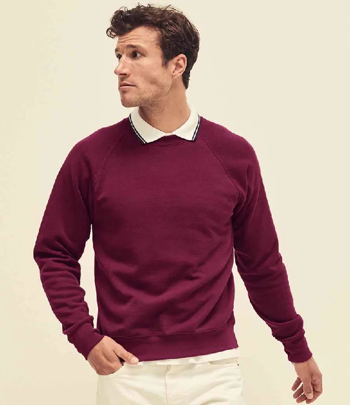 Fruit of the Loom Classic Raglan Sweatshirt | Burgundy