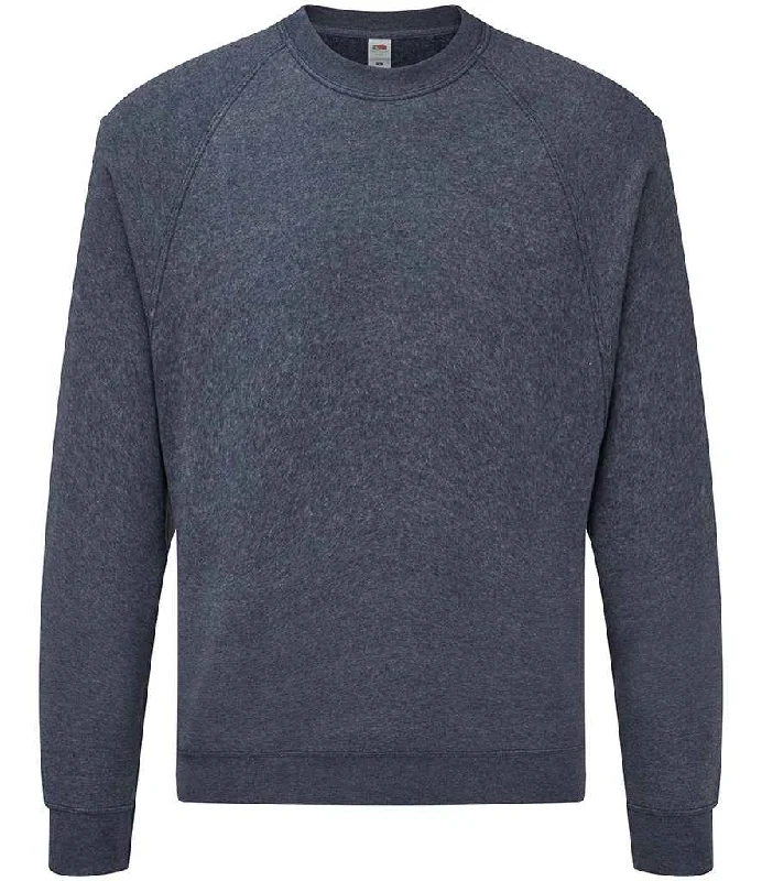 Fruit of the Loom Classic Raglan Sweatshirt | Heather Navy