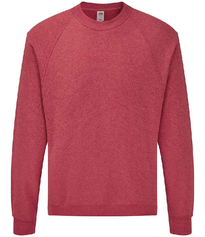 Fruit of the Loom Classic Raglan Sweatshirt | Heather Red