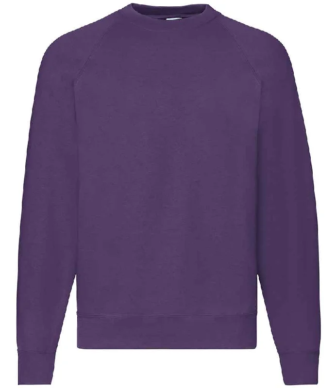 Fruit of the Loom Classic Raglan Sweatshirt | Purple