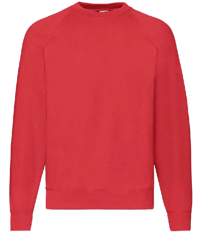 Fruit of the Loom Classic Raglan Sweatshirt | Red