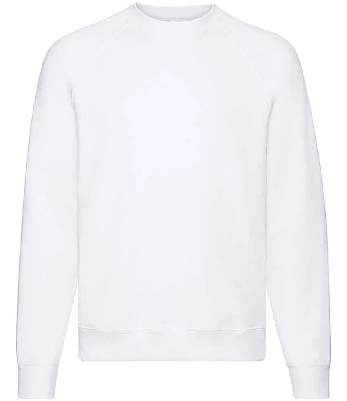 Fruit of the Loom Classic Raglan Sweatshirt | White