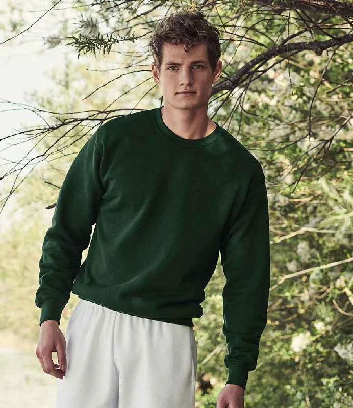 Fruit of the Loom Classic Drop Shoulder Sweatshirt | Bottle Green