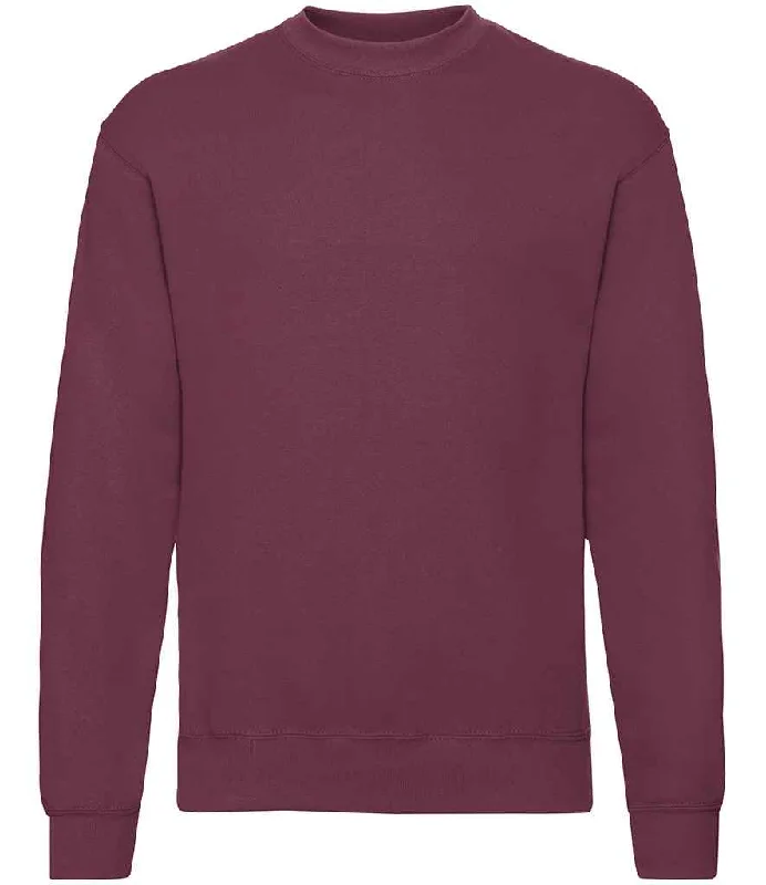 Fruit of the Loom Classic Drop Shoulder Sweatshirt | Burgundy