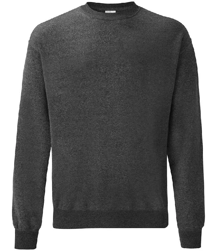 Fruit of the Loom Classic Drop Shoulder Sweatshirt | Dark Heather