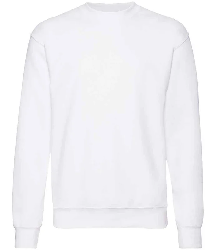 Fruit of the Loom Classic Drop Shoulder Sweatshirt | White