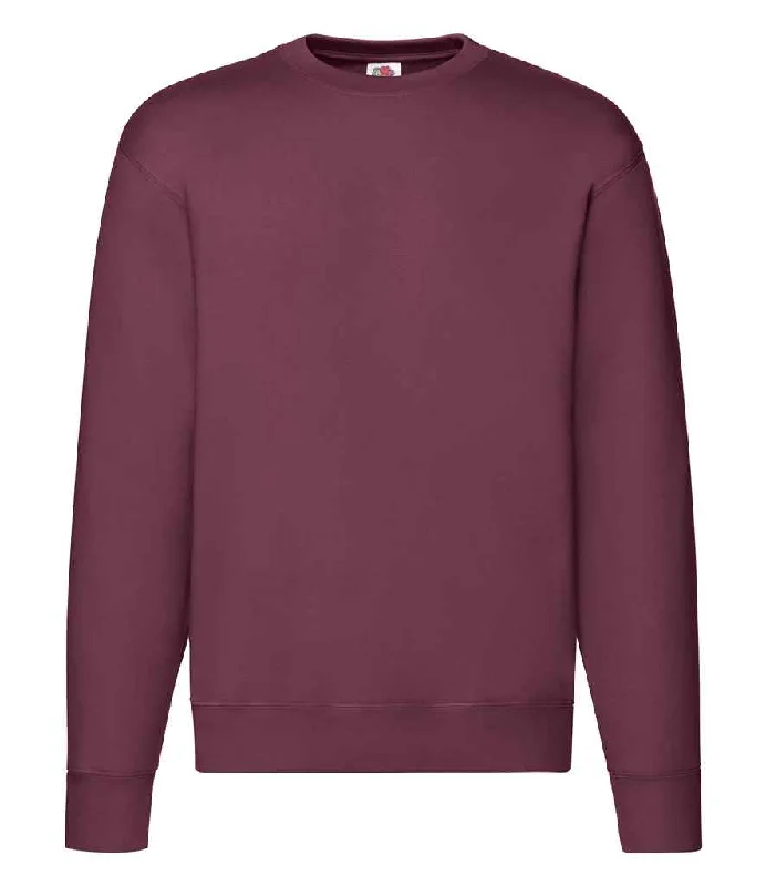 Fruit of the Loom Premium Drop Shoulder Sweatshirt | Burgundy