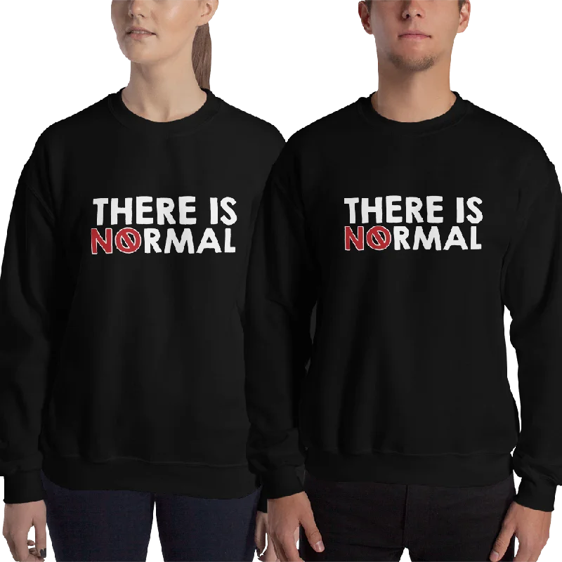 There is No Normal (Text Only Design) Sweatshirt Black/Navy