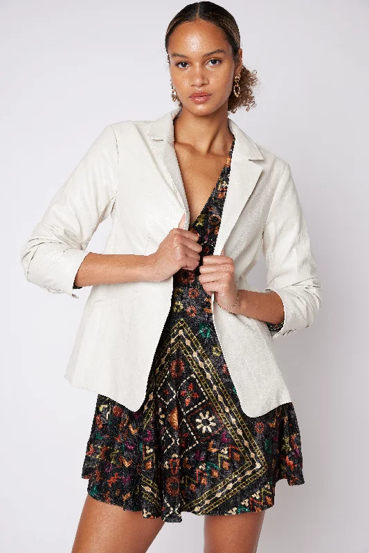 Gabriella Faux Leather Blazer