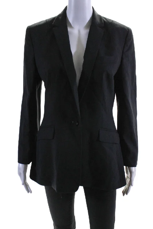 D&G Dolce & Gabbana Womens Single Button Blazer Jacket Black Wool