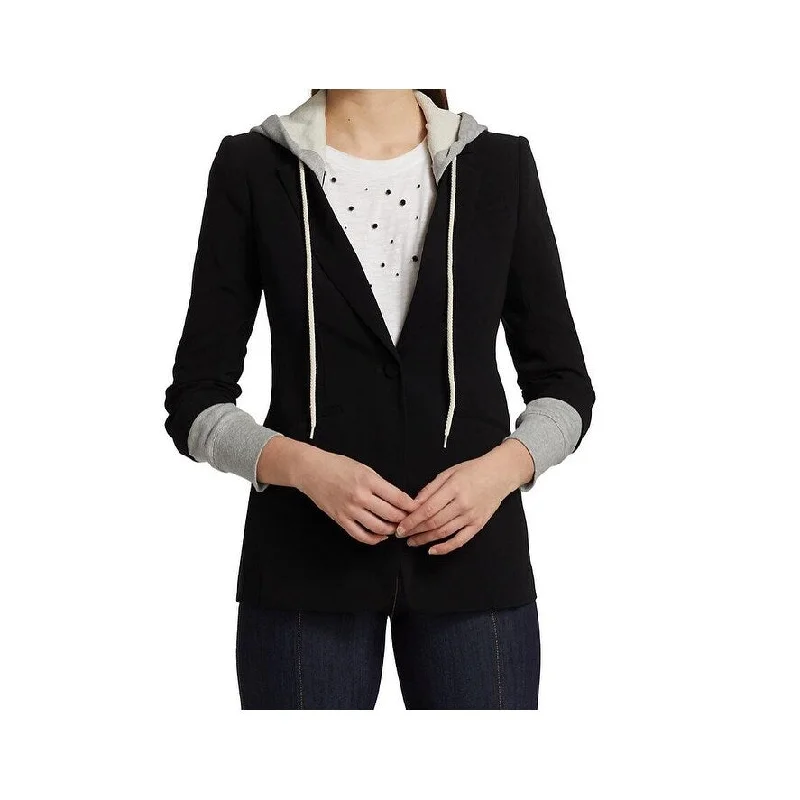 Cinq A Sept Women's Khloe Black Hooded Blazer Jacket