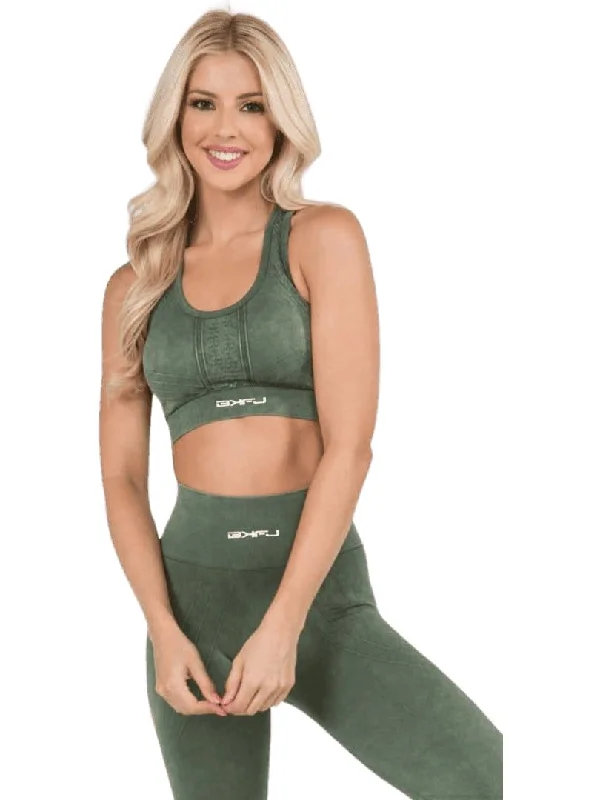 Stone Washed Seamless Sports Bra