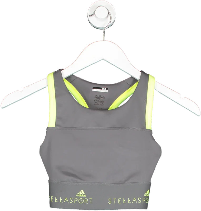 Adidas by Stella Mccartney Grey X Stella Mccartney Sports Bra UK XXS