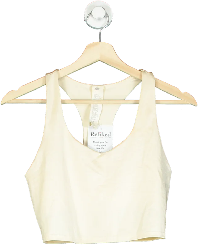 Fabletics Beige Racerback Sports Bra UK S