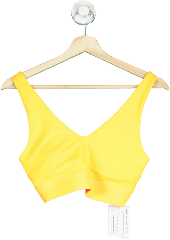 Fabletics Yellow Sports Bra UK S