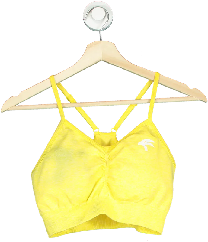 Gym Clothing Yellow Sports Bra UK S