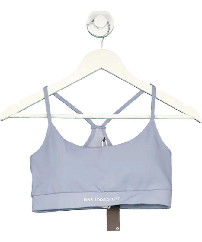 Pink Soda Blue Sport Reign Sports Bra UK 8