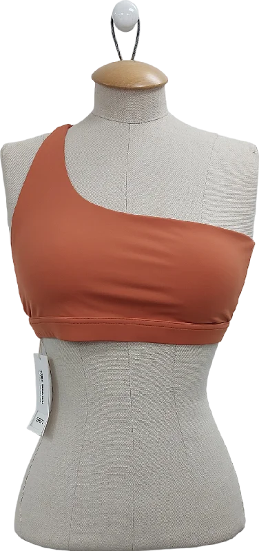 Sefi Orange Asymmetric Sports Bra UK M