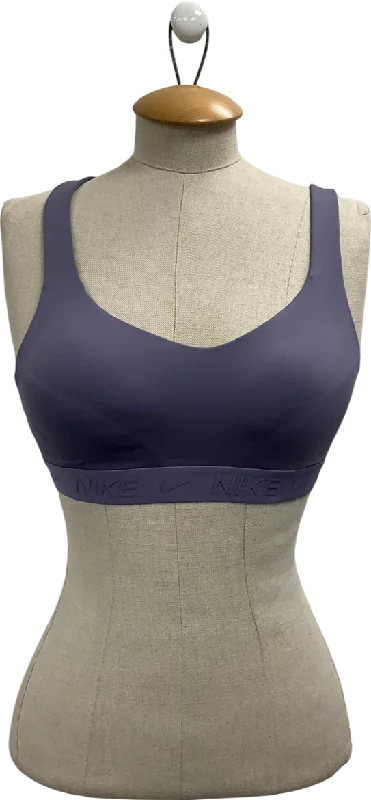 Nike Purple Indy Padded Sports Bra UK S