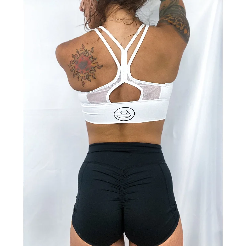 Salty Savage Ladies “OG Smile” Mesh Racerback Sports Bra