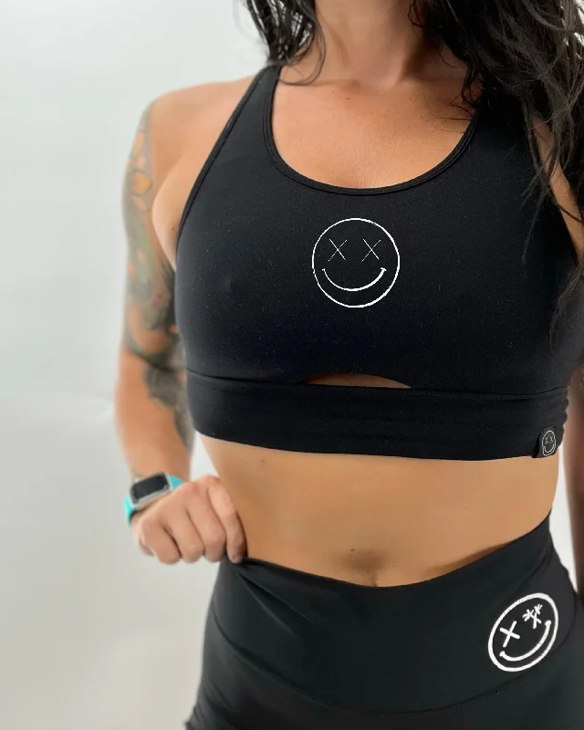 Salty Savage Ladies “OG Smile” Peekaboo Sports Bra | Cocoa Beach Performance