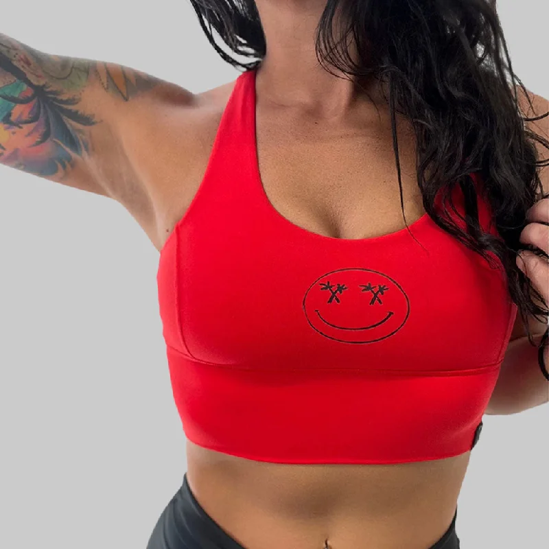 Salty Savage Ladies "Palm Smile" X Back Sports Bra | Cocoa Beach Performance