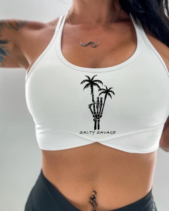 Salty Savage Ladies "Rock On” V Cut Sports Bra