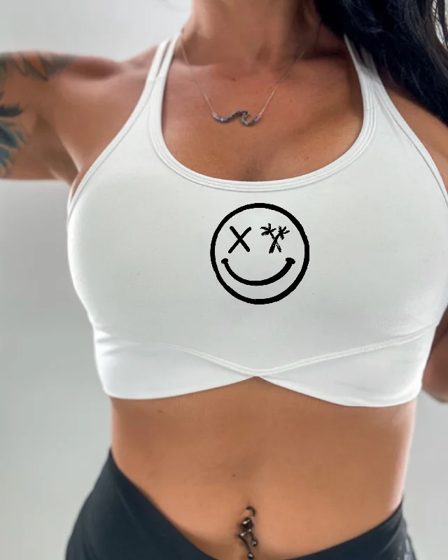 Salty Savage Ladies "Spliced Smile” V Cut Sports Bra