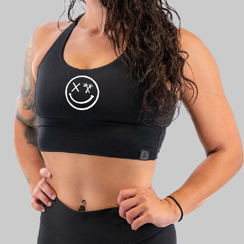 Salty Savage Ladies "Spliced Smile" X Back Sports Bra | Cocoa Beach Performance