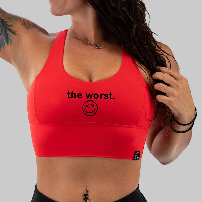 Salty Savage Ladies "the worst" X Back Sports Bra | Cocoa Beach Performance